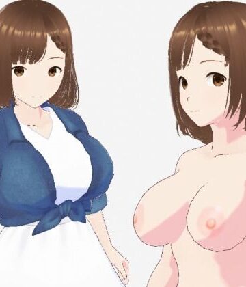 パイアールフロンティア❤白いワンピースにデニムを羽織ったデートファッションのお姉さん（セリフなし 3DCGモデル イラスト集）｜評価