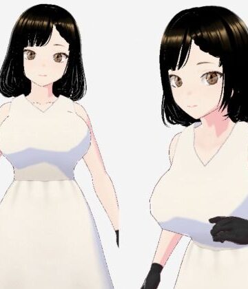 アンリアルパイヤン❤白ワンピースを着たお姉さん（セリフなし 3DCGモデル イラスト集）｜評価