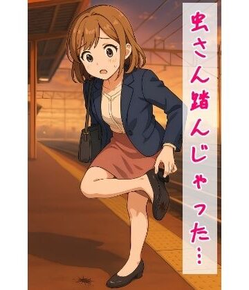 靴中湿地帯❤【踏み潰し】会社の先輩は可愛いのに、足が臭くて虫を平気で踏み潰す【足の匂いフェチ】｜評価