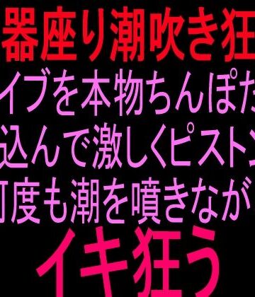 絶頂ひとりオナ子❤【便所座り潮吹き狂い】バイブを本物ちんぽだと思い込んで激しくピストンし、何度も潮を噴きながらイキ狂う｜評価