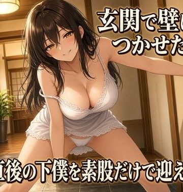 夜の息抜き❤玄関で太腿素股 壁立ちのまま絶頂｜評価